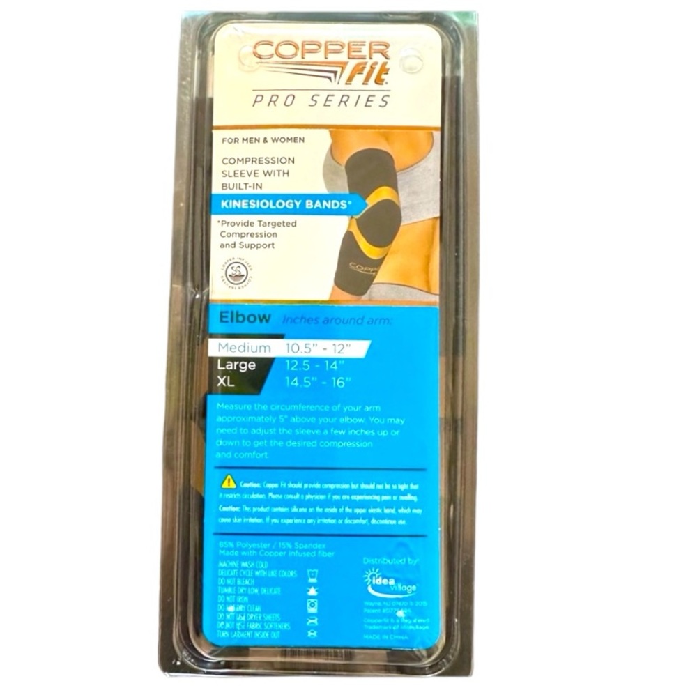 New in box Copper Fit Pro Series Kinesiology Elbow Sleeve Sz XL - Picture 3 of 16